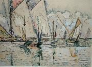 Paul Signac Departure of Three-Masted Boats at Croix-de-Vie oil painting artist